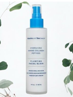 VITAMINS and Sea Beauty Plumping Facial Elixir with Hydrolyzed Marine Collagen